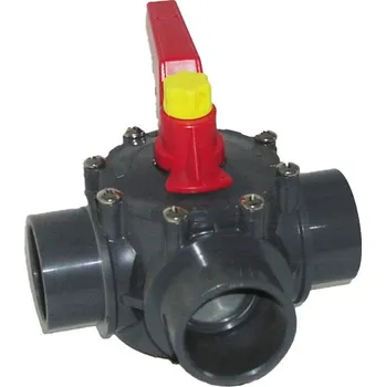 Pooltechnika 3-cestné šoupě d63 PVC