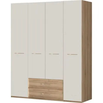 Šatní skříň Kombinovaná skříň 4D II Hagop-ořech pacifik/béžová - základní