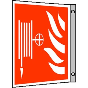 samolepka Tabulka praporková – Hasicí hadice, hliník, 20 × 20 cm