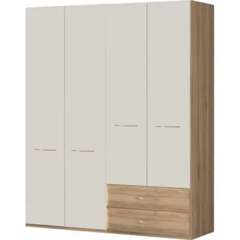 Šatní skříň Kombinovaná skříň 4D I Hagop-ořech pacifik/béžová - základní