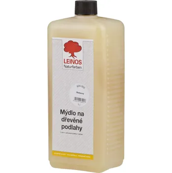 Čistič podlahy LEINOS 924 Mýdlo na dřevěné podlahy bezbarvé (1L) odstraňuje špínu, řasy a plíseň ze dřeva, kamene a zdiva v exteriéru i interiéru.