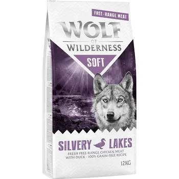 Krmivo pro psa 2x12kg Wolf of Wilderness "Soft - Silvery Lakes" - kuřecí z volného chovu s kachnou