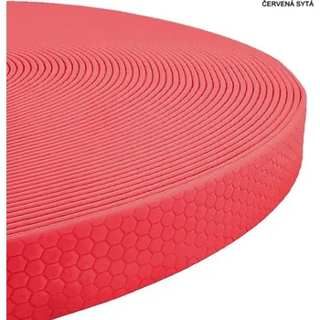 Vodítko pro psa Biothane Stopovačka Hexa - červená Délka: 0,2 m, Ucho: Ne, Šířka: 16 mm