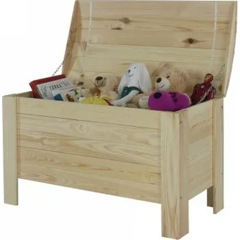 Truhla Dřevěná truhla s půlkulatým vrchem B-16 Surová 50x77x40 Borovice