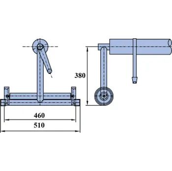 Pooltechnika Bazénové stojany navíjecího zařízení na solární folii - pojízdné