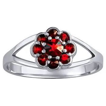 Šperk Stříbrný prsten s pravým granátem MARGUERITE velikost obvod 62 mm SILVEGOB280004-obvod 62 mm