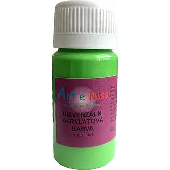 Výtvarná barva Art e Miss Univerzální akrylátová barva metalická 38 Hrášková 40 g