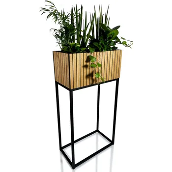 Stojan na květiny Flexistyle Stojan na květiny Fiorino Loft dub 42x22x80 cm