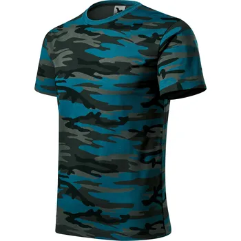 Pánské tričko MALFINI Triko CAMOUFLAGE UNISEX 160g, různé barvy VELIKOST XXXL camouflage petrol