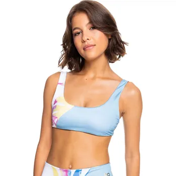 Dámské plavky plavky Roxy Pop Surf Bralette Sporty - NFT6/Pale Marigold Tie Dye Vibes XS