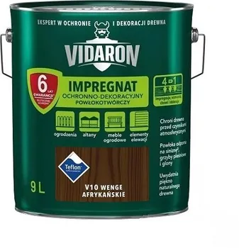 Penetrace Vidaron Impregnat ochranná dekorační impregnace na dřevo V10 Wenge 9 l