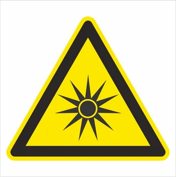 Značení Nebezpečné optické záření ISO 7010 samolepící vinylová fólie 100 x 100 mm