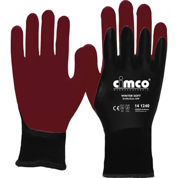Pracovní rukavice Cimco 141243 Winter Soft dunkelrot/schwarz vinyl pracovní rukavice Velikost rukavic: 11, XXL EN 388 1 pár