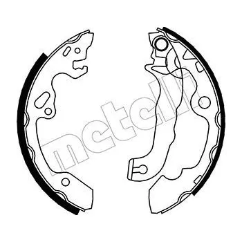 Brzdový systém Sada brzdových čelistí METELLI 53-0133