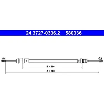Lanko parkovací brzdy Tažné lanko, parkovací brzda ATE 24.3727-0336.2