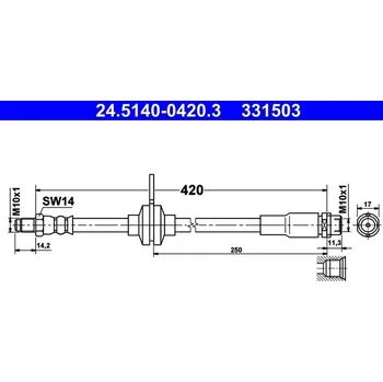 Brzdová hadice Brzdová hadice ATE 24.5140-0420.3