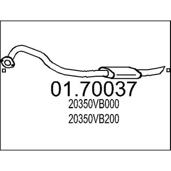 Auto-moto Výfuková trubka MTS 01.70037