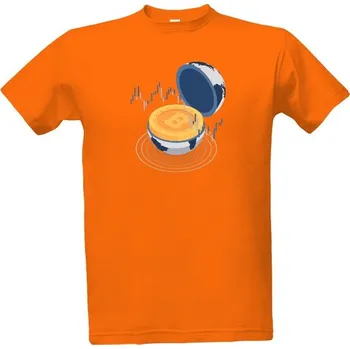 Tričko s potiskem Bitcoin global pánské