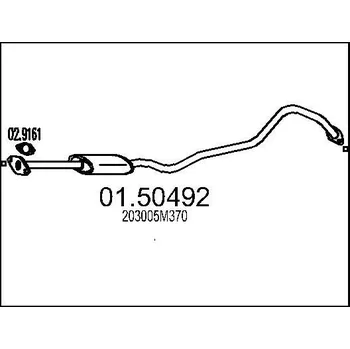 Auto-moto Střední tlumič výfuku MTS 01.50492