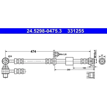 Brzdová hadice Brzdová hadice ATE 24.5298-0475.3