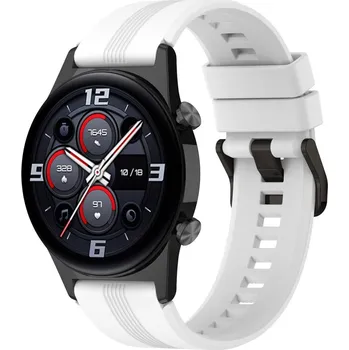 Příslušenství k chytrým hodinkám eses Silikonový řemínek s proužkem - Bílý, 22 mm