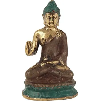 Soška Buddha kov 10,5 cm patina 02