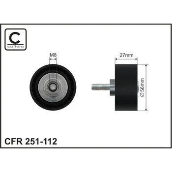 Auto-moto Vratná/vodicí kladka, klínový žebrový řemen CAFFARO 251-112