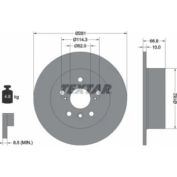 Brzdový kotouč Brzdový kotouč TEXTAR 92257803