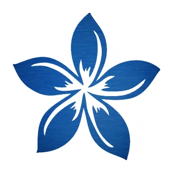 Samolepící dekorace Květina dekor 027 pravá plumérie (65 - škrábaný kov modrý) SAMOLEPKA NA AUTO, NÁLEPKA, FÓLIE, POLEP, TUNING, VLASTNÍ TEXT, TISK, AUTOSAMOLEPKY.cz, POLEPY, OBRÁZEK, LOGO, 3D STICKERS