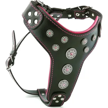 Postroj pro psa Bestia Collars Postroj pro psa Bestia Collar Bijou růžový Velikost: XXL