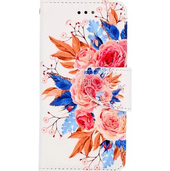 Pouzdro na mobilní telefon Pouzdro iPhone SE 2022 knížkové Kytice (kryt neboli obal na iPhone SE 2022)