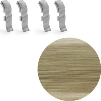 soklová lišta NOVÁK Spojka k soklové liště PVC dub Alsaský 56x23 4ks NGTF93