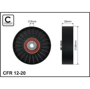 Vratná/vodicí kladka, klínový žebrový řemen CAFFARO 12-20