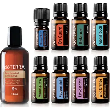 Vonný olej doTerra Aroma Touch Technique Kit 8 olejov po 5ml a 1 Kokosový olej 115 ml