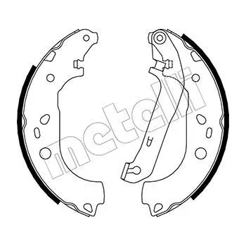 Brzdový systém Sada brzdových čelistí METELLI 53-0142