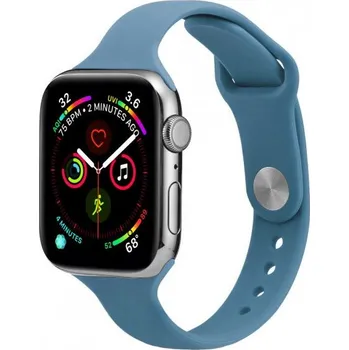 Řemínek na hodinky Tenký silikonový řemínek pro Apple Watch Ultra 49mm / 46mm / 45mm / 44mm / 42mm - modrý