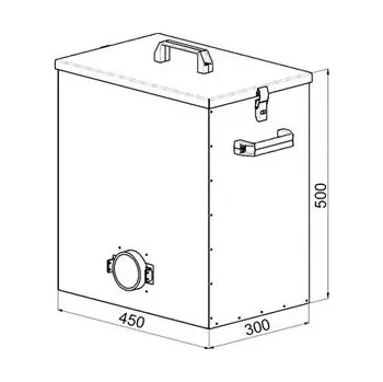 Příslušenství ke kotli ATMOS Přídavné popelníky pro kotle - střední 68l