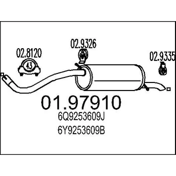 Auto-moto Zadní tlumič výfuku MTS 01.97910