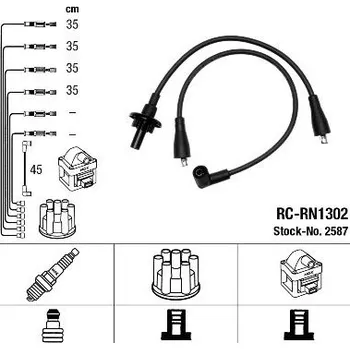 Zapalovací kabel Sada kabelů pro zapalování NGK 2587