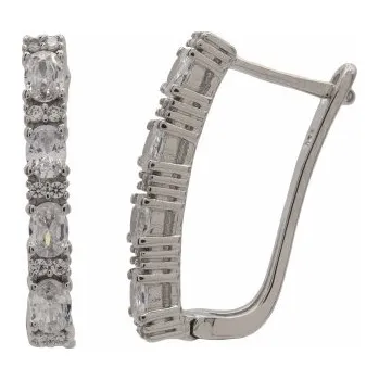 Náušnice Stříbrné náušnice s klasickým zapínáním