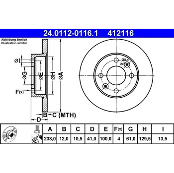 Brzdový kotouč Brzdový kotouč ATE 24.0112-0116.1