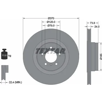 Brzdový kotouč Brzdový kotouč TEXTAR 92155203