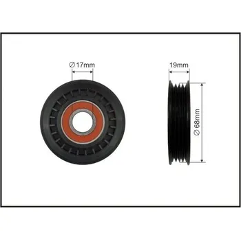 Auto-moto Vratná/vodicí kladka, klínový žebrový řemen CAFFARO 158-00