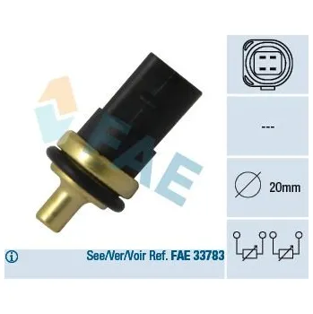 Čidlo automobilu Snímač, teplota chladiva FAE 33781