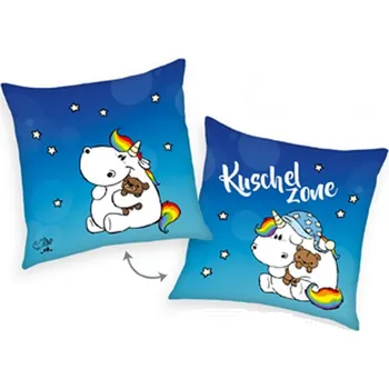 Povlečení Herding Polštářek Pummel modrá, 40 x 40 cm