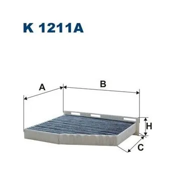 Ventilátor topení a klimatizace Filtr, vzduch v interiéru FILTRON K 1211A