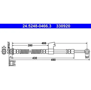 Brzdová hadice Brzdová hadice ATE 24.5248-0466.3