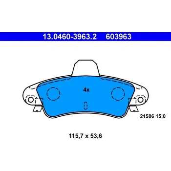 Brzdová destička Sada brzdových destiček, kotoučová brzda ATE 13.0460-3963.2
