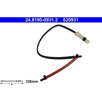 Brzdový systém Výstražný kontakt, opotřebení obložení ATE 24.8190-0931.2