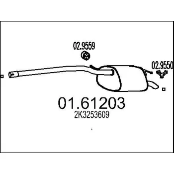 Auto-moto Zadní tlumič výfuku MTS 01.61203